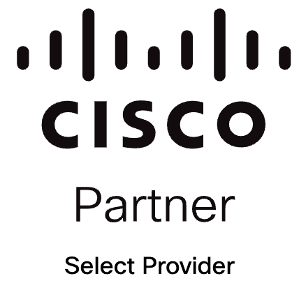 Cisco Partner logo with stylized lines above the company name.